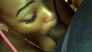 Ebony Girlfriend Sucking Black Cock