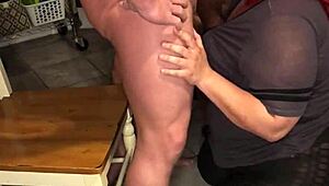 my amateur wife shared for double blowjob with facial