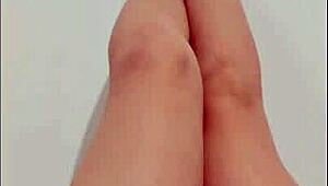 Watch DepravedMinx indulge in foot fetish and pussy play