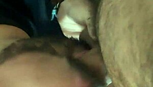 Fat brazilian bear gets deepthroat blowjob with gagging