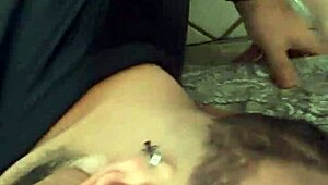 Fat brazilian bear gets deepthroat blowjob with gagging