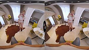 stepbrother explores virtual taboo with new toy in pov scene