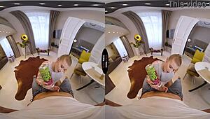 stepbrother explores virtual taboo with new toy in pov scene