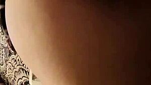 In her homemade scene, the horny wife eagerly sucks her husband's cock.