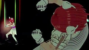 Japanese anime babe squirts hard in maledom hentai action