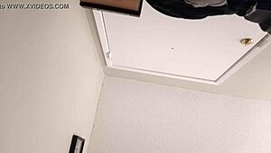 Blonde girlfriend cheats with her pussy exposed in a steamy encounter.