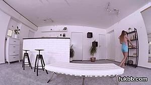 A spicy teen 18+ pleasures her slit in pov, then gets licked and shagged.