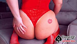 Naughty Wife Shows Big Ass in Lingerie to Neighbor!