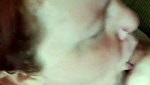 redhead sucks and jerks cock for cum