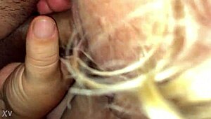 Swallowing cum after blowing a massive private monster cock