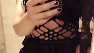 Ever seen a crossdresser stroking solo like this?