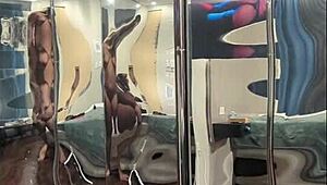 Naejae's pole dance triggers intense clit orgasm