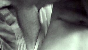 Tattooed amateurs shift from solo to couple cock play