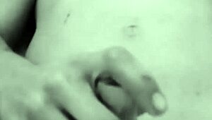 Tattooed amateurs shift from solo to couple cock play