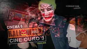 Cristina Almeida Drinks Strangers' Cum at Halloween Cinema