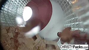 Christy Dahlia and Ivan Enjoy Shower Sex with Oral and Big Tits