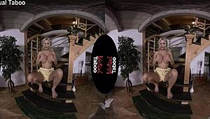 Blonde Ria Sunn In POV Taboo Masturbation, Achieving Intense Orgasm