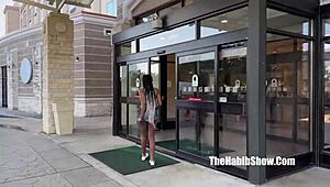 Tori Toots, the sexy ebony freak, gets ready for pimpin with her big black cock in the hood bonnet.