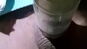 Fleshlight Fun Outdoors with a Massive Cock in Public