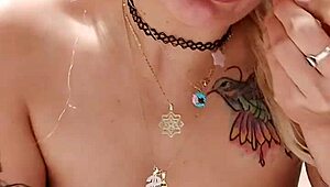 alina modelista licks red popsicle while undressing and cuddling bear in bed 😏