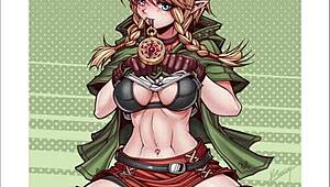 linkle teases her big tits and ass in hentai anime