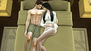 Watch her get wild in public with her lover in 3d hentai?