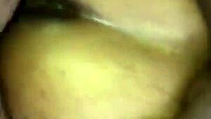 The horny slut encounters a strange little 18+ dick and can't resist fucking it hard