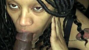 pretty girl sucking big black cock