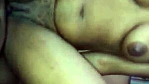 The horny slut encounters a strange little 18+ dick and can't resist fucking it hard