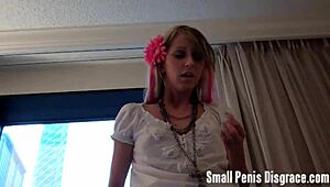 Mistress Humiliates Slave Over His Tiny Cock in Femdom Session