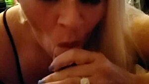 tulsa slut kim sucking my cock in blonde whore blowjob action