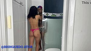 Secret Fun with Friend's Skinny Pal at Her Place