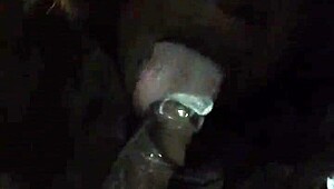 Busty Ebony Sucks Big Cock