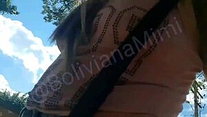 Latina Squirts Outdoors In Public Without Panties During Quarantine Shopping