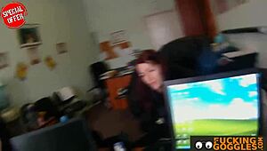 Hey, check out this redhead Barbara getting gently fucked in the office POV! 😉
