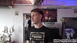 Adorable Aussie Arse Takes Two Massive British Horse-Cocks