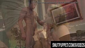 watch these blonde teen cuties gorge on hard cock?