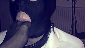 my slave takes my big monster cock in bdsm punishment
