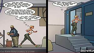 museum threesome with brutal anal