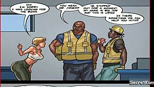 museum threesome with brutal anal