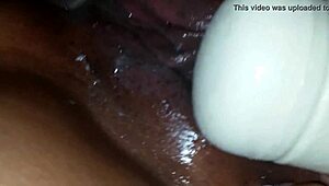 Watch my wife tease in lingerie with her vibrator?