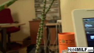 brunette milf getting her face covered in cum?