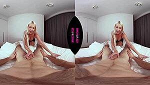 In VR, this European blonde sucks your cock like no one else can.