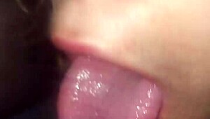 wife sucking cock in amateur masturbation session