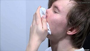 gorgeous gay twinks explore hot foot play, sucking toes and handjobs