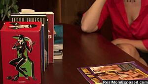 Big Boobed Librarian Licks Balls And Sucks Monster Cock.