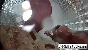 Hot shower bts fun with christy dahlia and ivan