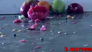 They Fuck The Fruit Merchant With Passion In This 3-Way!