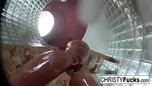 Hot shower bts fun with christy dahlia and ivan