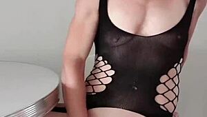 Hot flemish girl intensely masturbates in sexy outfit